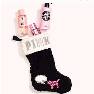 VICTORIA SECRET PINK SHERPA CHRISTMAS STOCKING